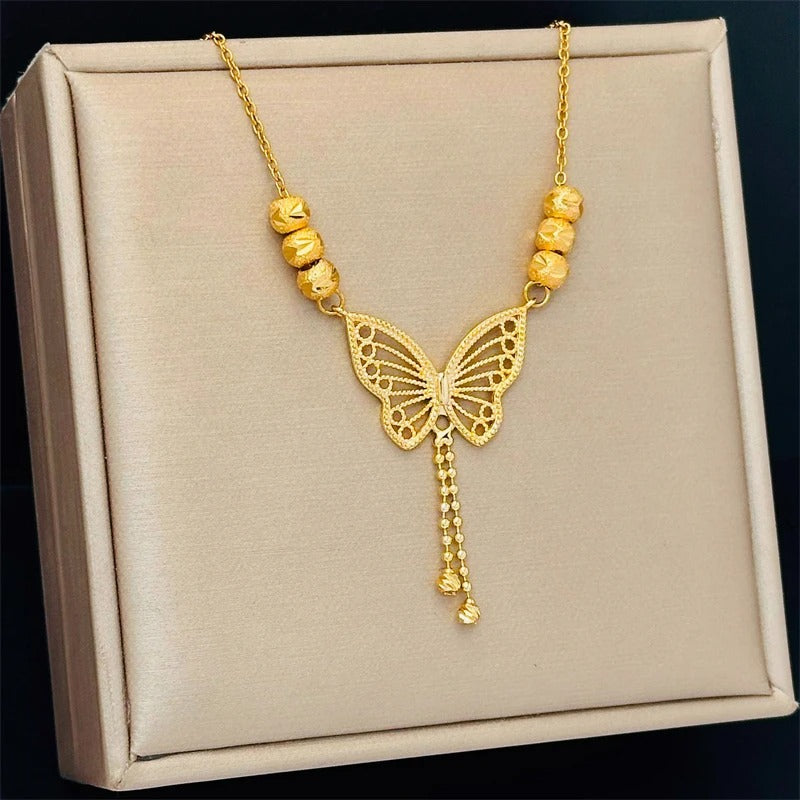 Gold plated Butterfly Necklace for Women